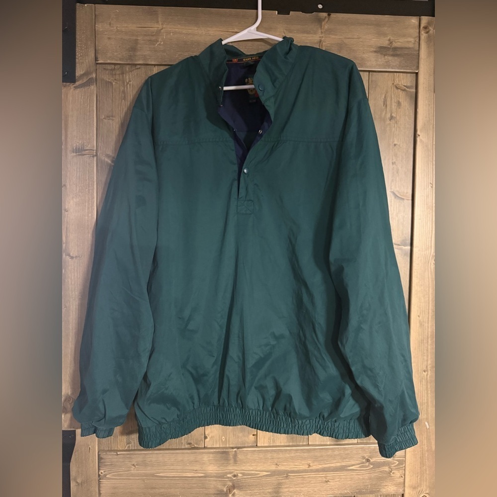 Vintage Sunice Windbreaker Pullover XL Teal Blue 90s Retro Jacket